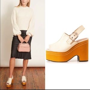 Marni CANVAS PLATFORM SANDALS Marni shoes Marni sandals wedge natural